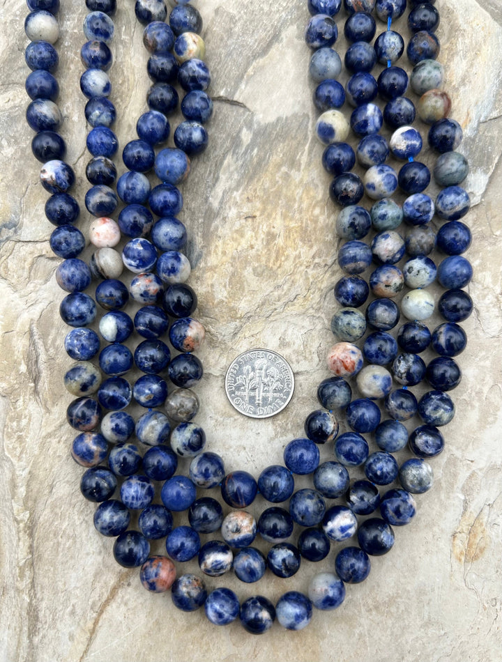 High Grade Sodalite Round Beads 8mm 16 inch strand