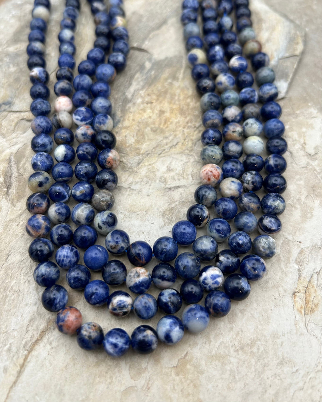 High Grade Sodalite Round Beads 8mm 16 inch strand