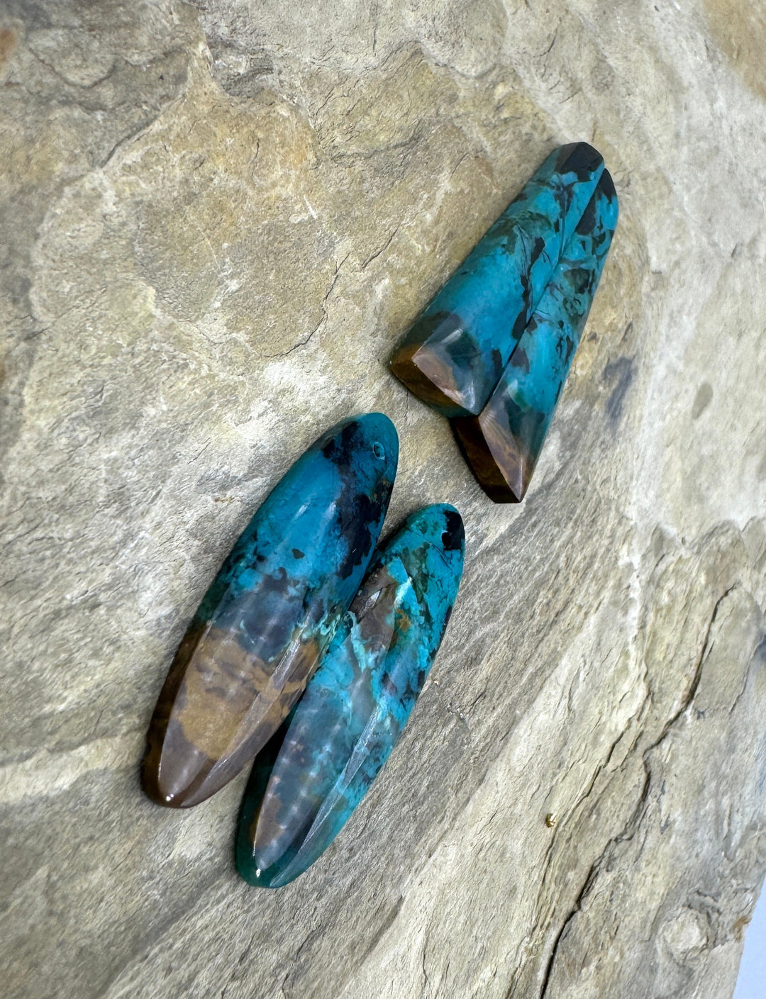 High Quality Natural Peruvian Blue Opal Matching Earring