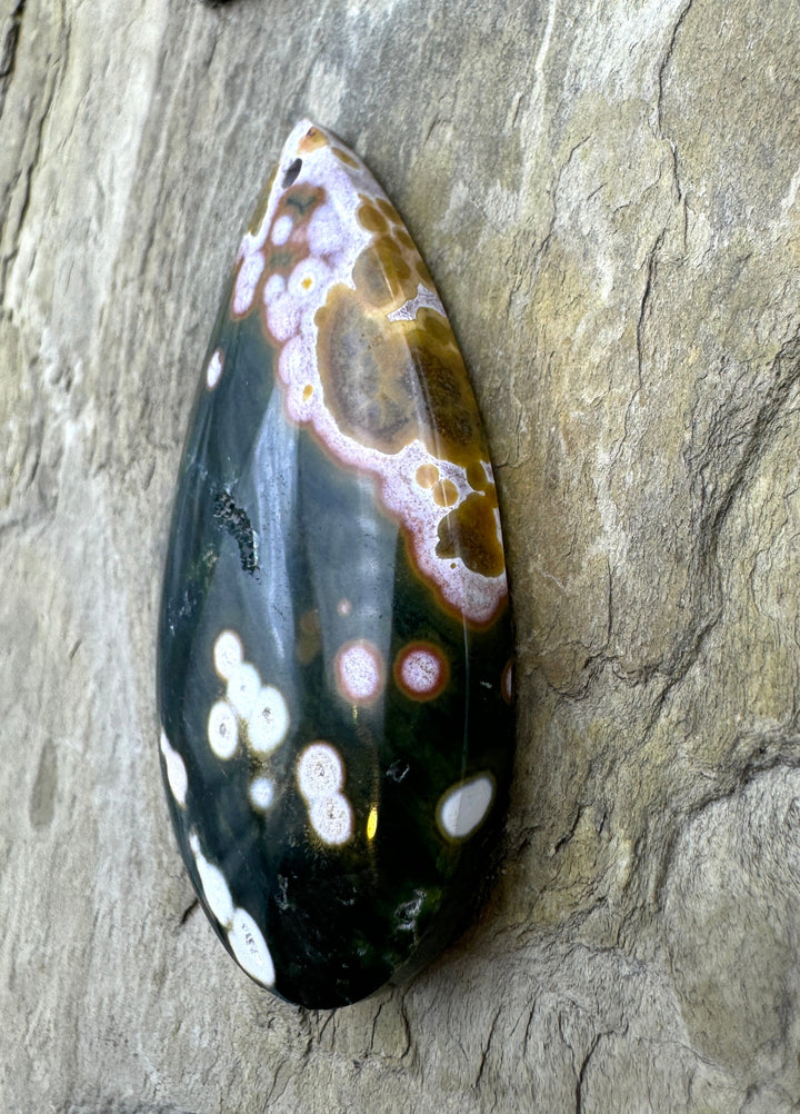 High Quality Ocean Jasper 25x50 Focal Pendant - Ocean Jasper