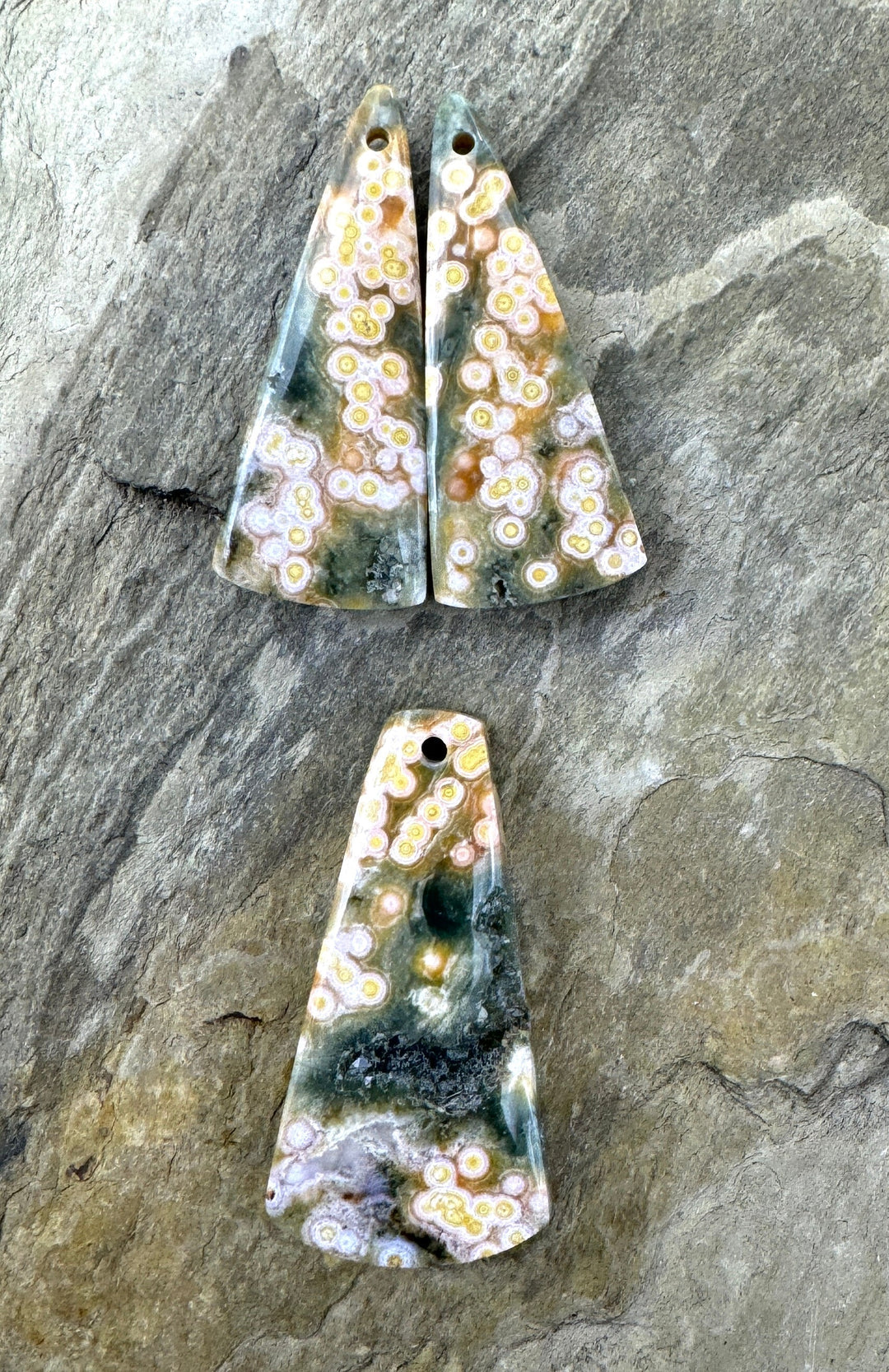 High Quality Ocean Jasper 3 piece set Pendant and Earring