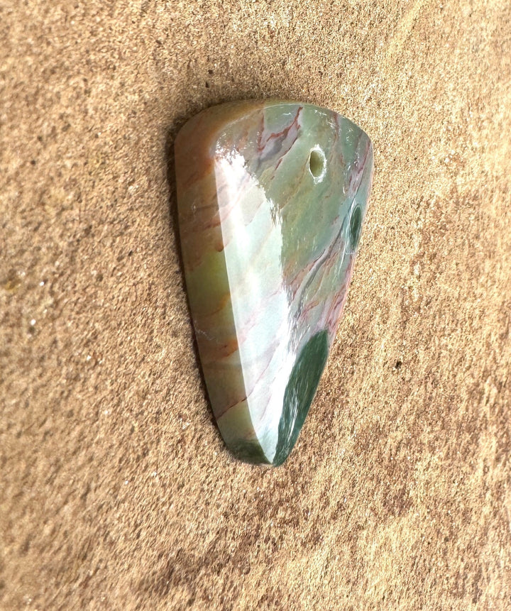 High Quality Ocean Jasper 30x38 Focal Pendant Large Hole