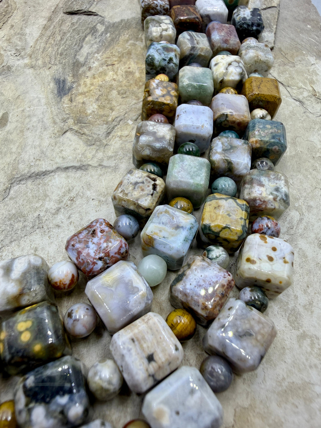 High Quality Ocean Jasper Designer Strands/ONE 8 Inch