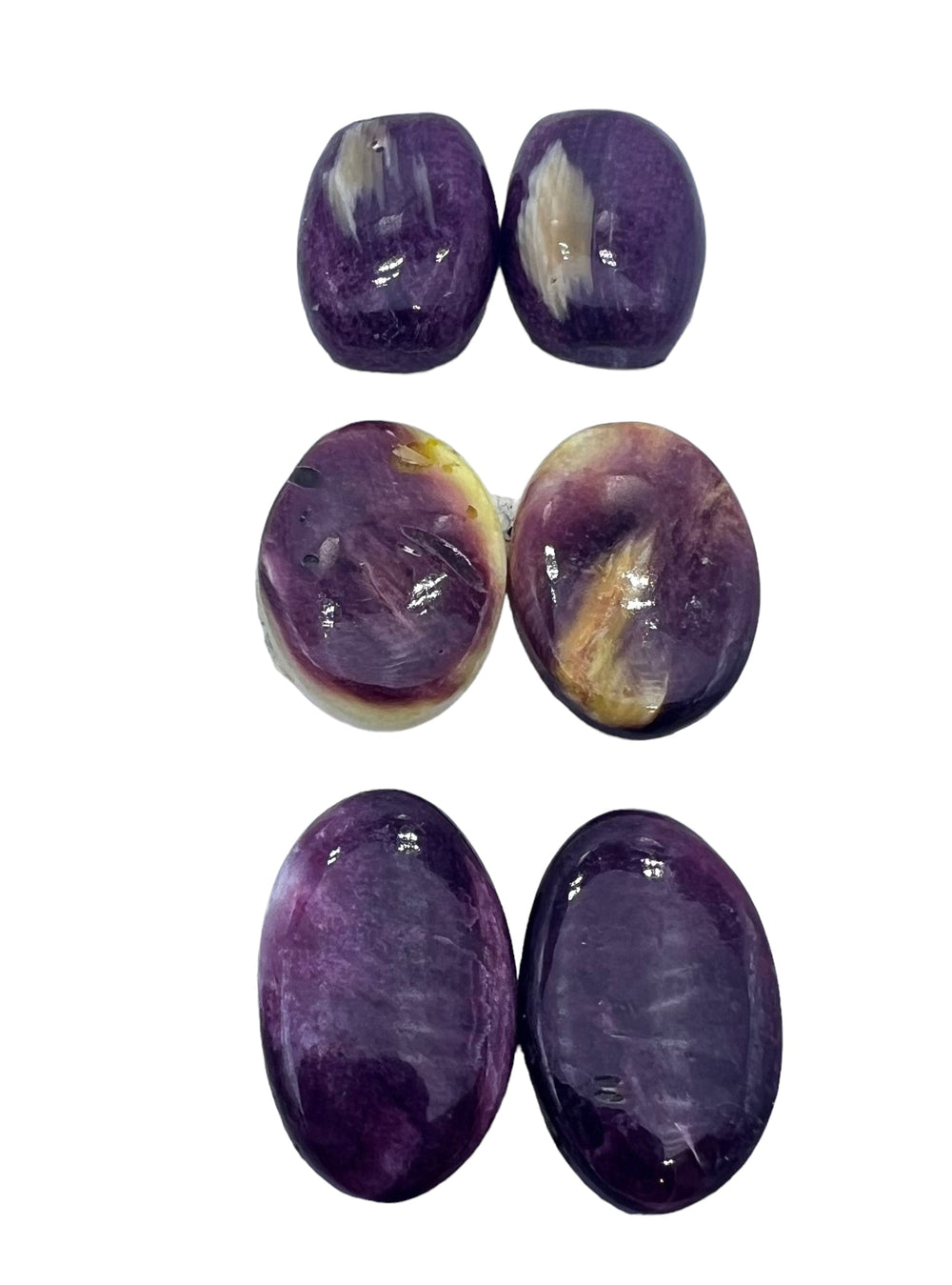 High Quality Purple Spiny Oyster Cabochon Pairs (Select one