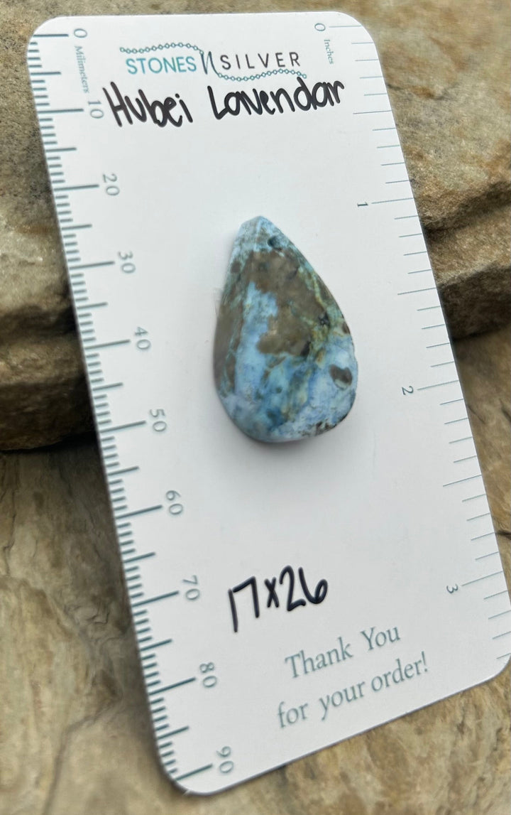 Hubei Lavender Turquoise (China) Focal Pendant Bead 17x26mm