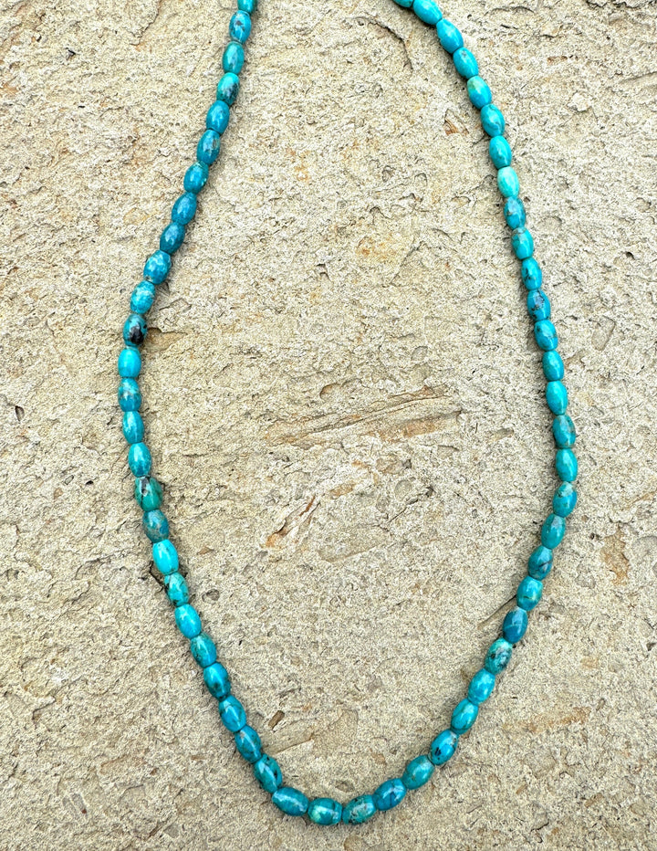 Hubei Turquoise (China) 4x6mm Rice Shaped Beads (16 inch