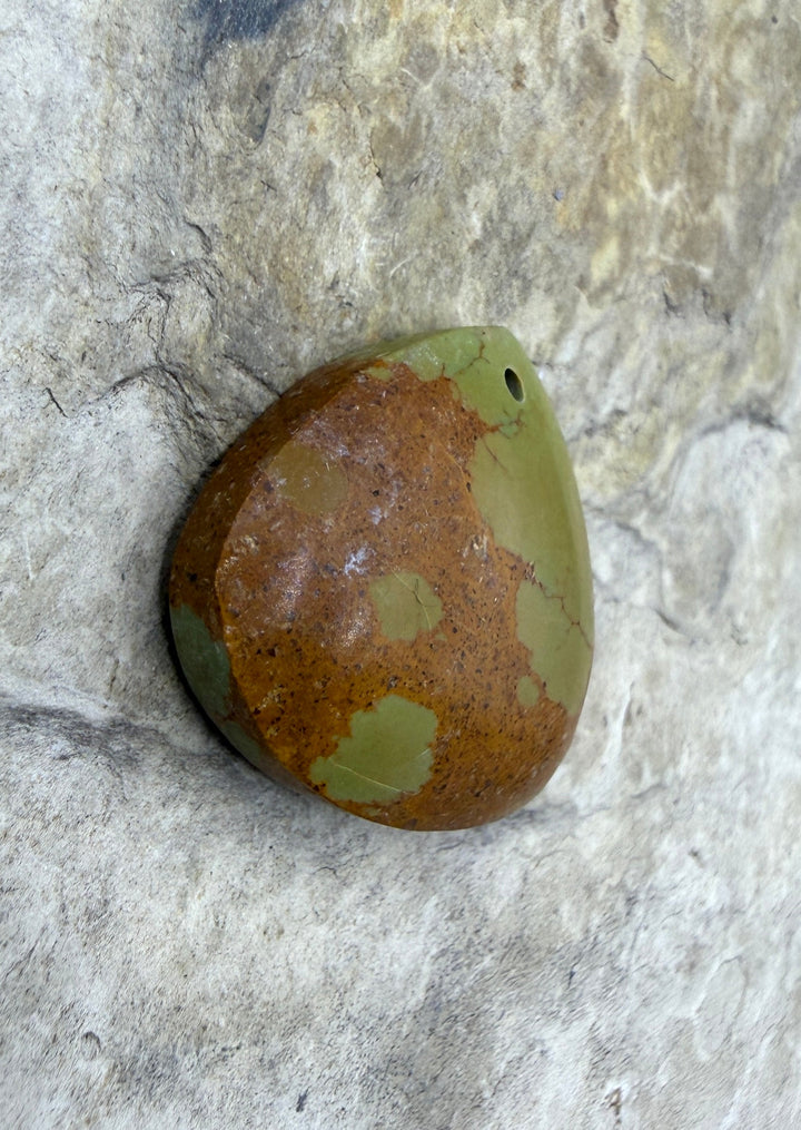 Hubei Turquoise (China) Focal Bead Pendant 21x20mm