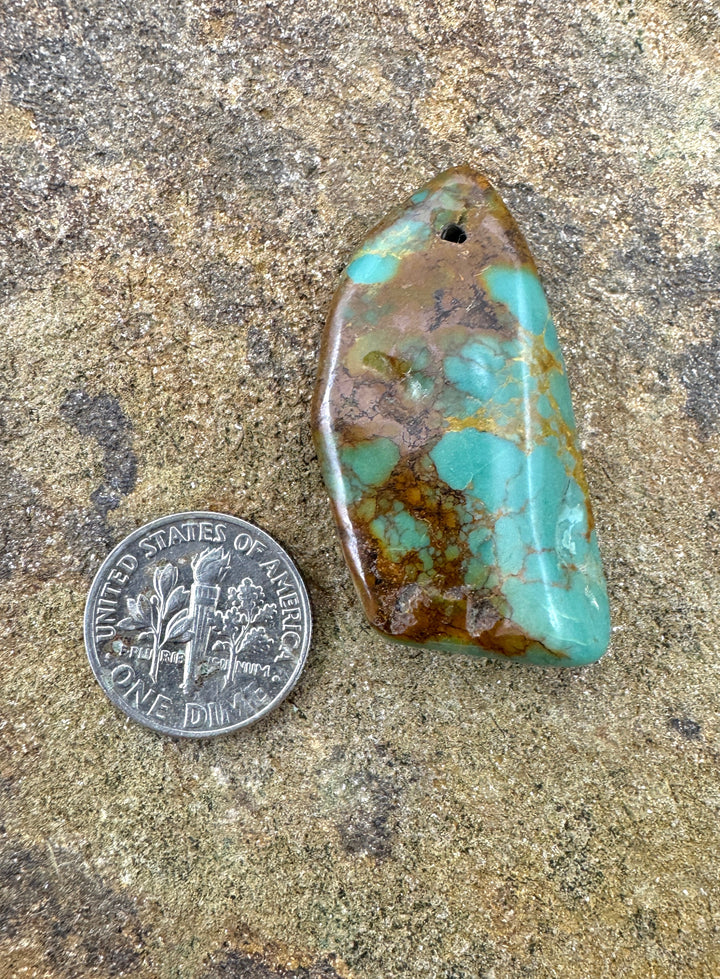 Hubei Turquoise (China) Focal Bead Pendant Large Hole