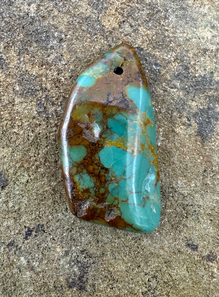 Hubei Turquoise (China) Focal Bead Pendant Large Hole