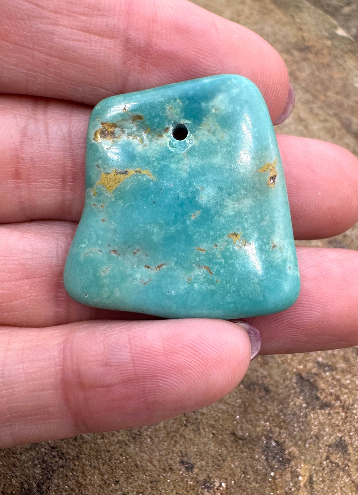 Hubei Turquoise (China) Focal Bead Pendant Large Hole