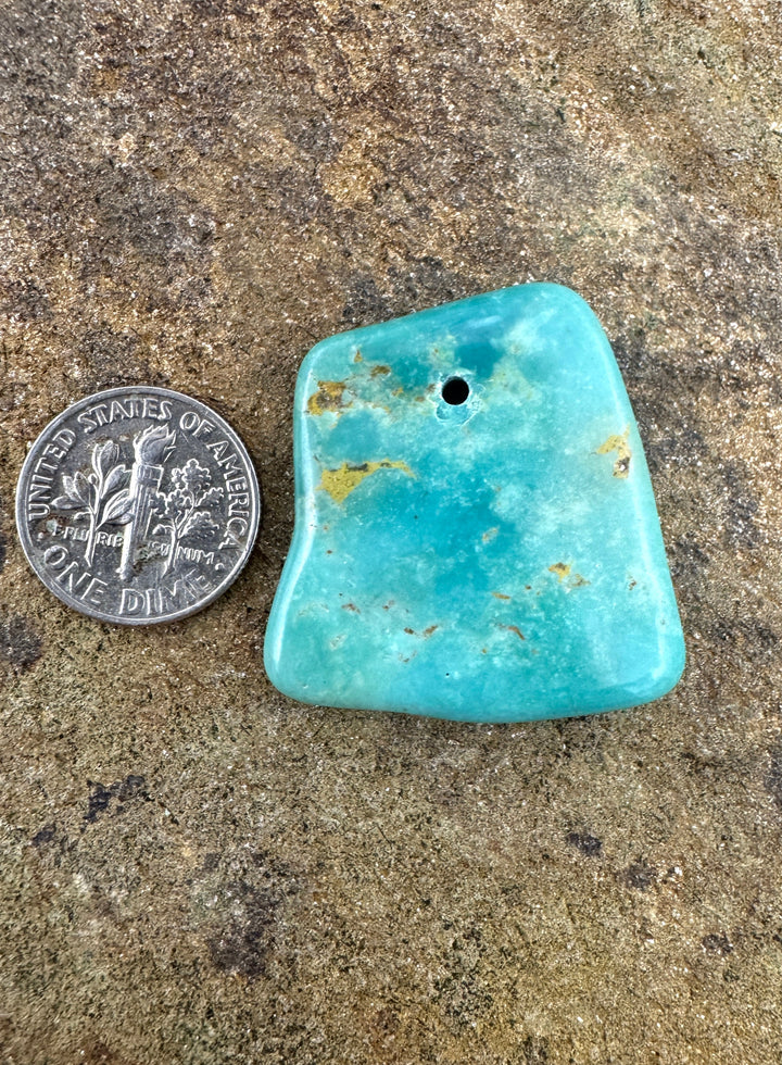 Hubei Turquoise (China) Focal Bead Pendant Large Hole