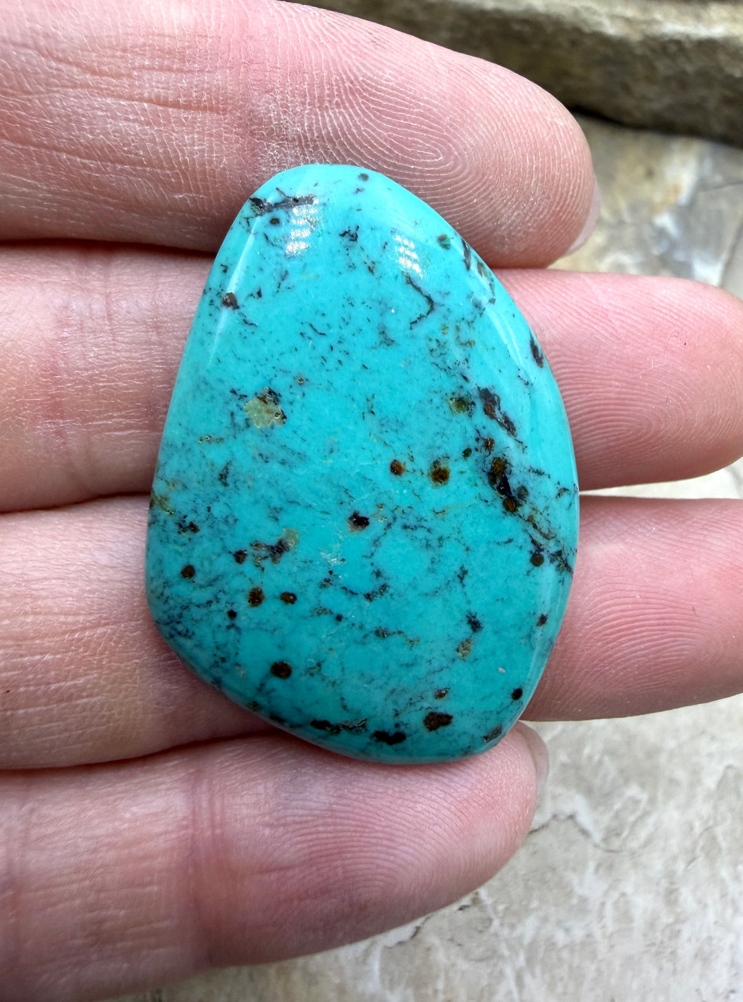 Hubei Turquoise (China) Freeform 28x38mm - Turquoise | Hubei