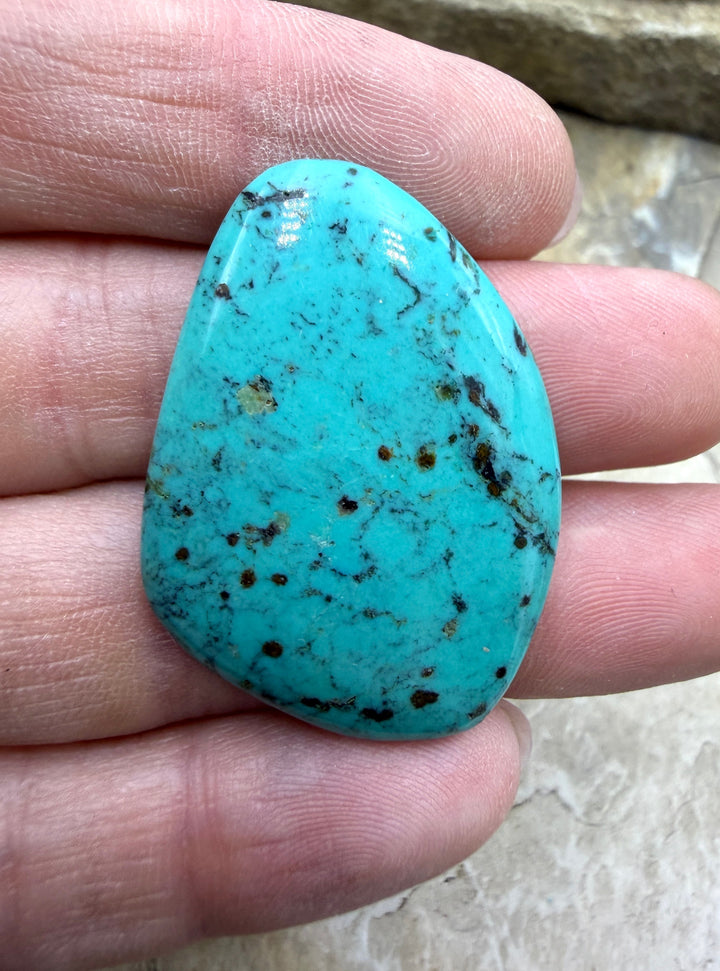 Hubei Turquoise (China) Freeform 28x38mm - Turquoise | Hubei