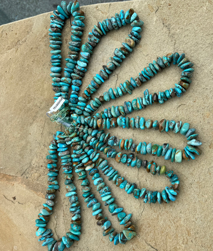 Hubei Turquoise (China) GIANT Chunky Graduated Nugget Beads