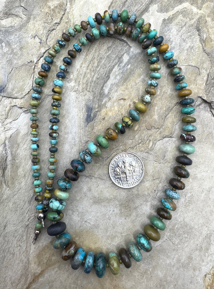 Hubei Turquoise (China) Graduated 4-10mm Designer Rondelle