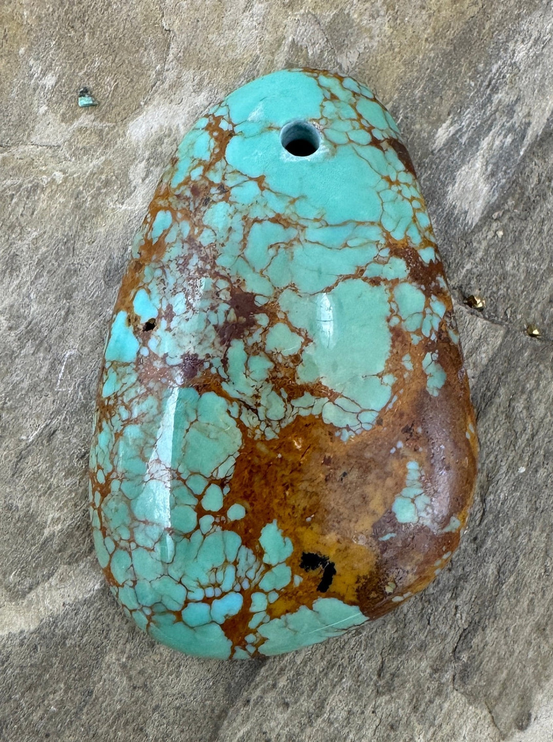 Hubei Turquoise (China) Large Focal Pendant Bead Large hole