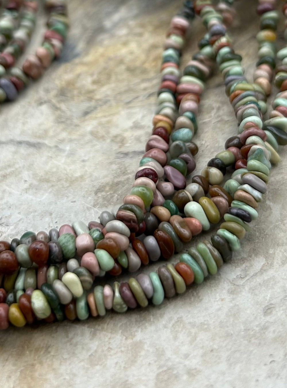 Imperial Jasper (Mexico) Nugget Beads 3-5mm One 18 Inch