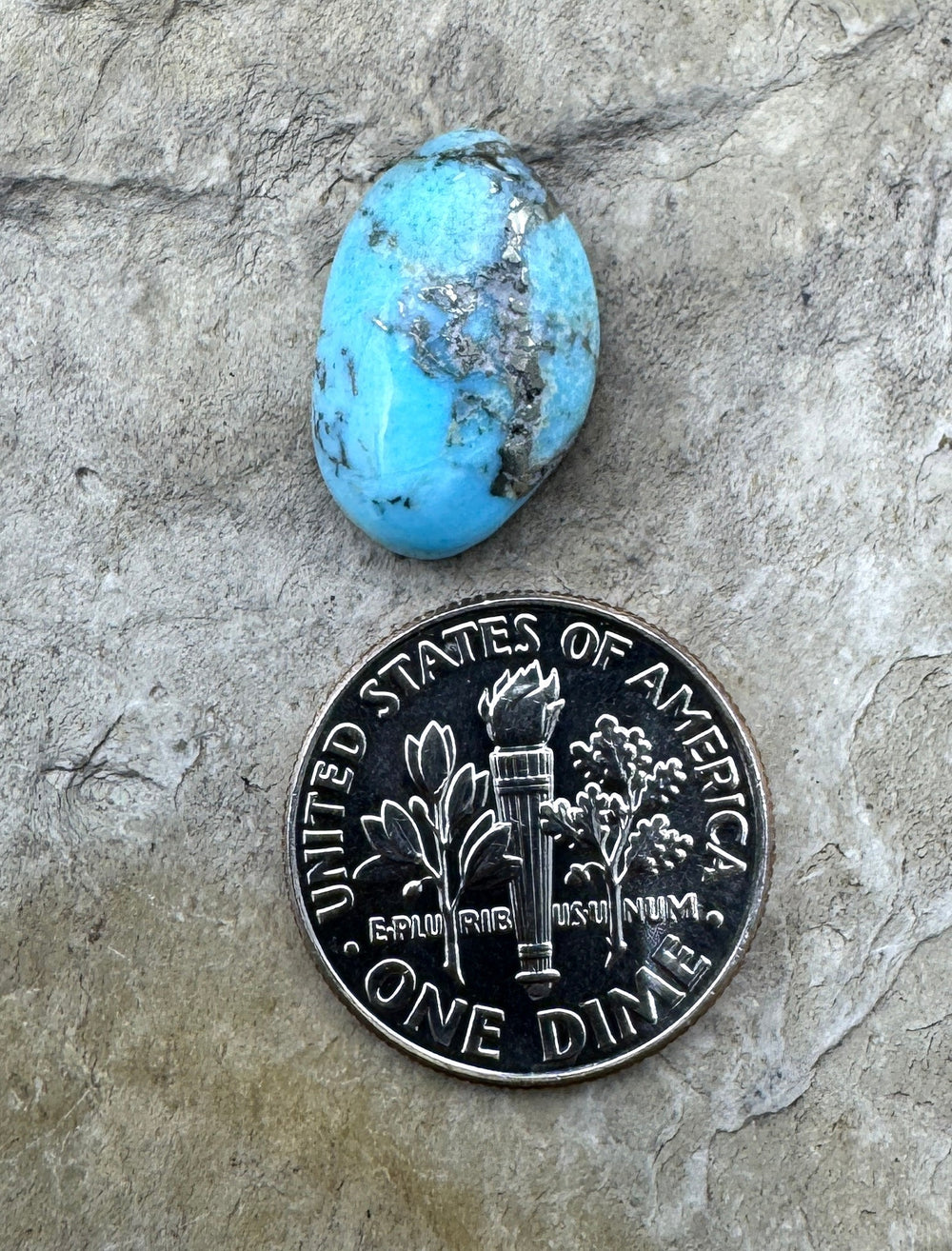 Ithaca Peak Turquoise (Arizona) Cabochon 10x15mm
