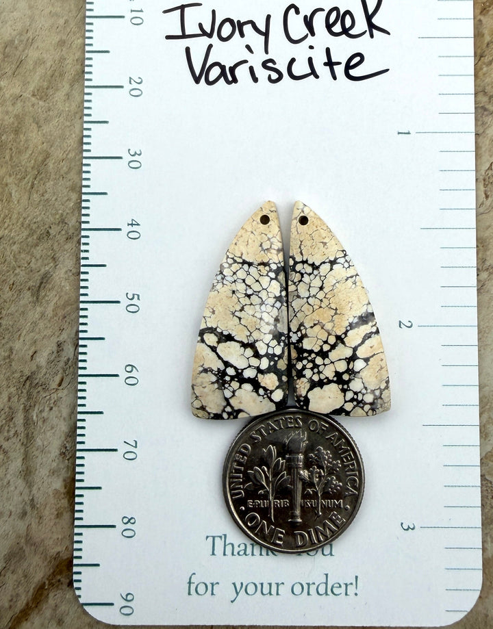 Ivory Creek Variscite (Kazakhstan) Matching Earring Slab