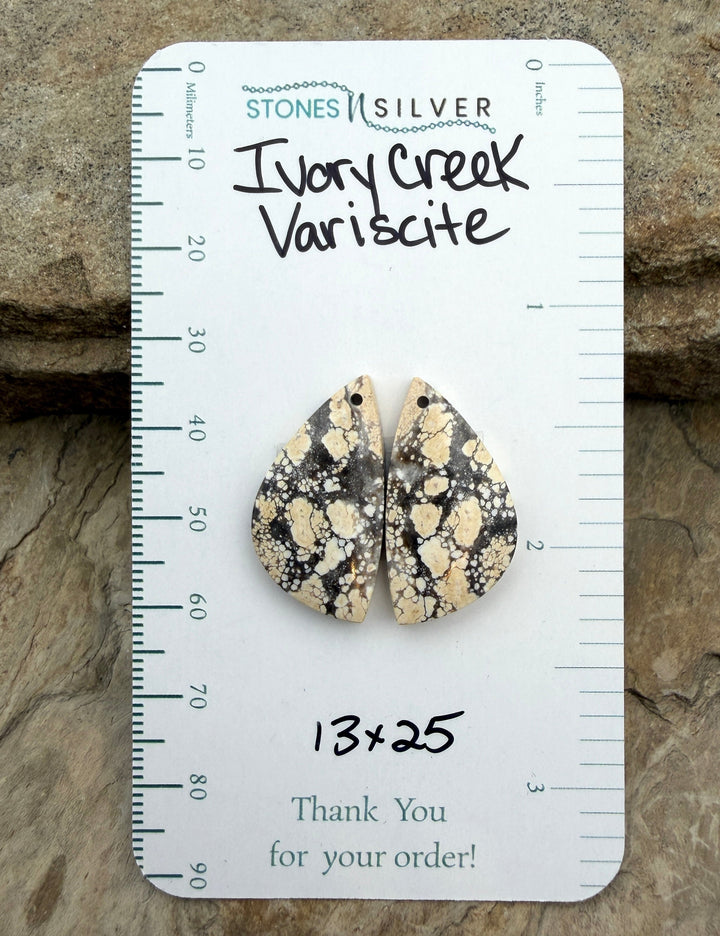 Ivory Creek Variscite (Kazakhstan) Matching Earring Slab