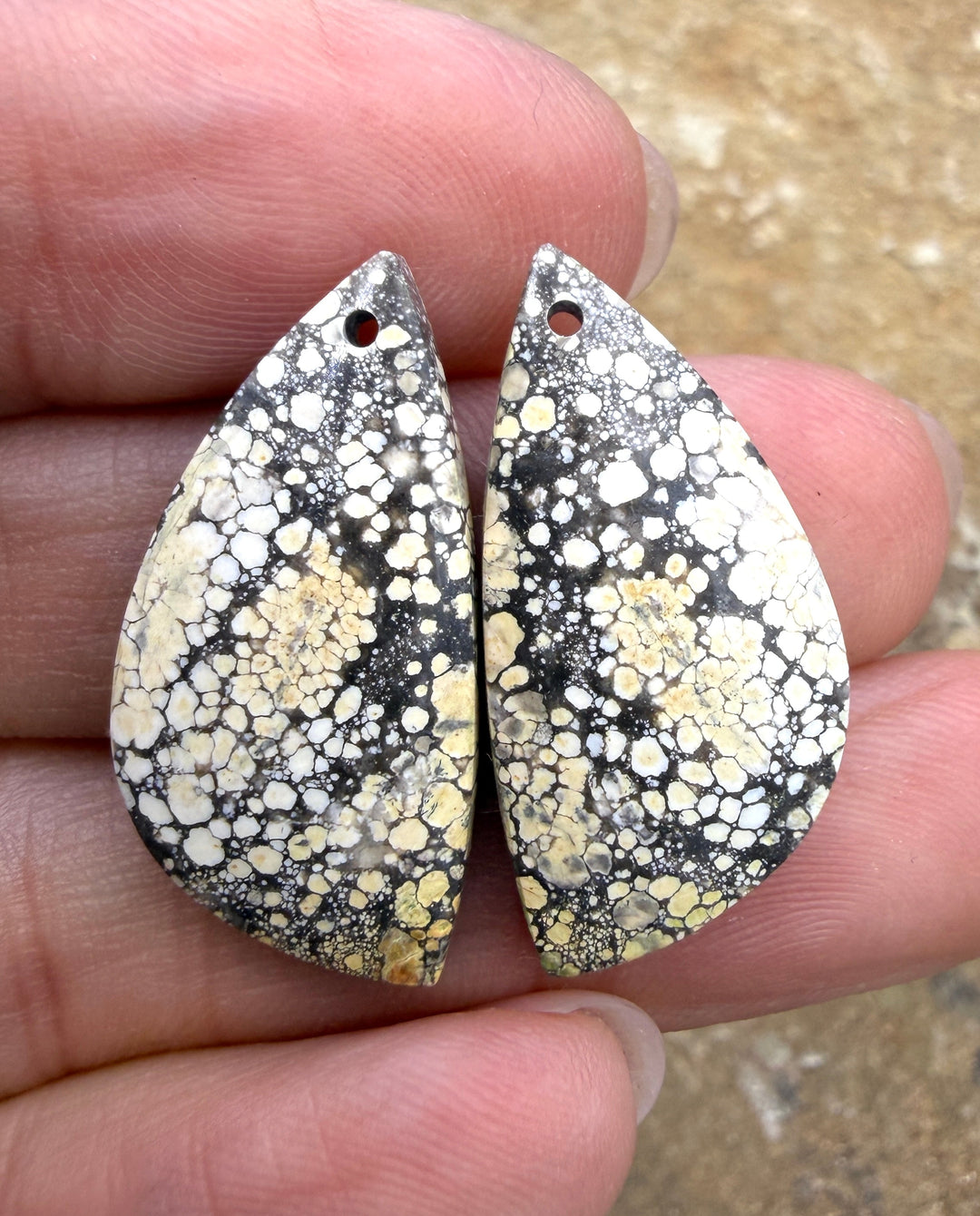 Ivory Creek Variscite (Kazakhstan) Matching Earring Slab