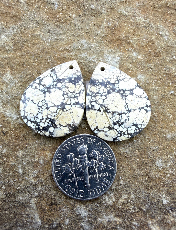 Ivory Creek Variscite (Kazakhstan) Matching Earring Slab