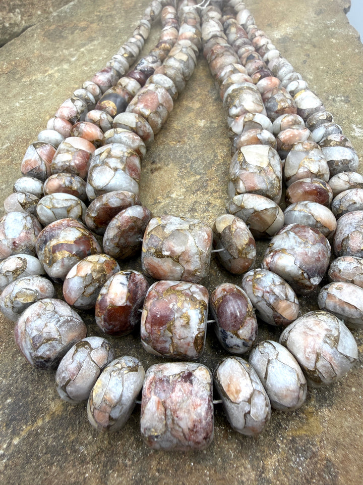 Kingman Composite Red Calcite and Bronze BIG Graduated