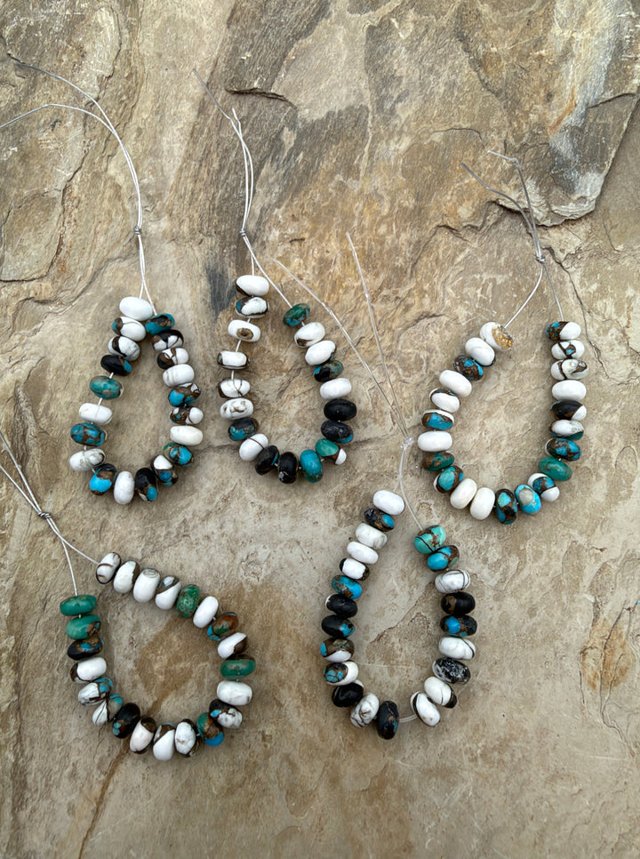 Kingman Turquoise and White Buffalo with Bronze Composite