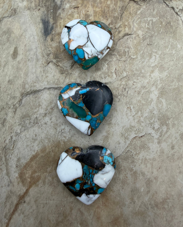 Kingman Turquoise and White Buffalo with Bronze Composite