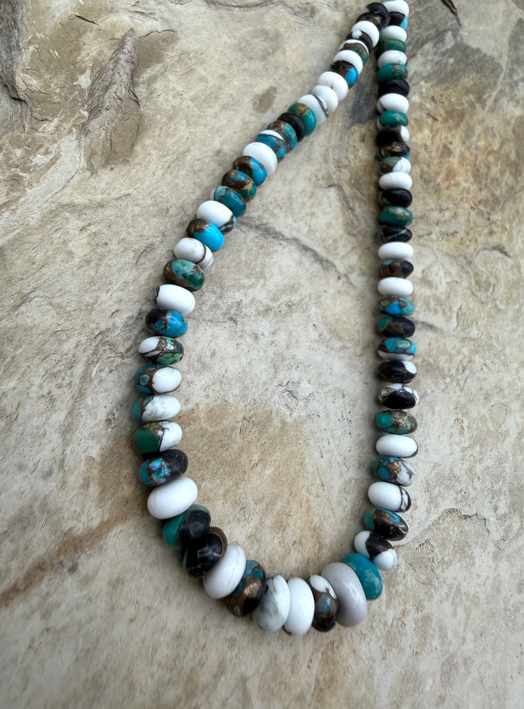 Kingman Turquoise and White Buffalo with Bronze Composite