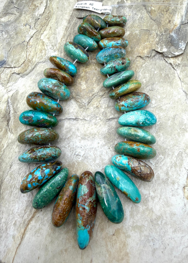 Kingman Turquoise (Arizona) BIG Graduated Focal Strand