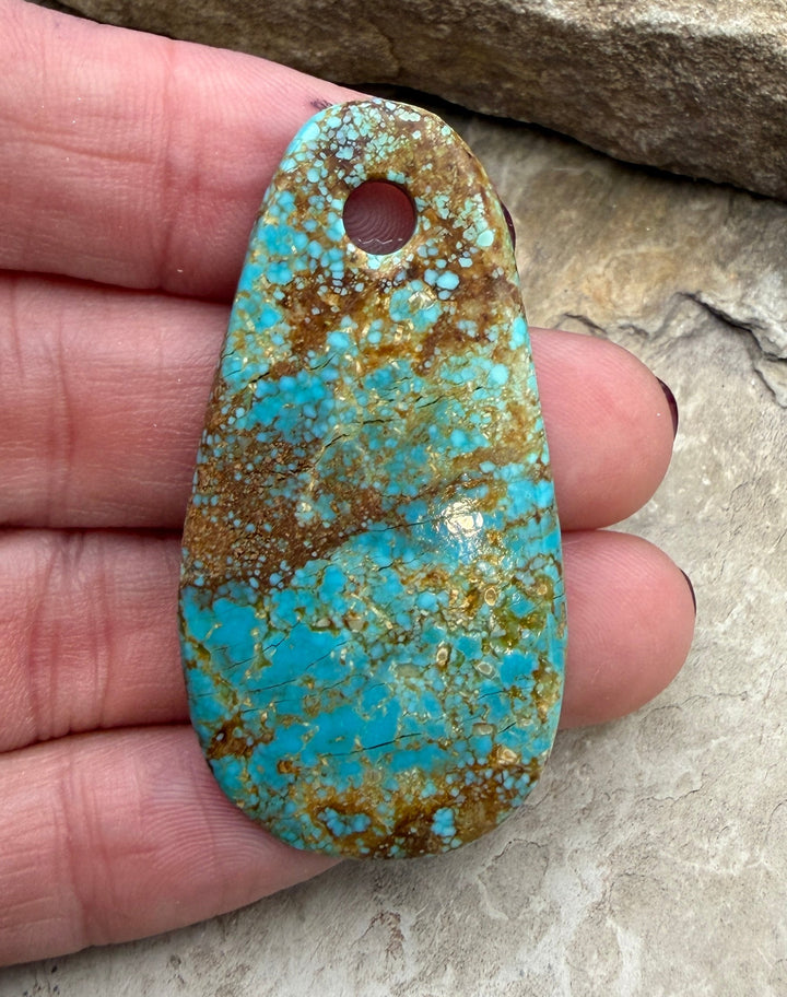 Kingman Turquoise (Arizona) BIG Large Hole Focal Pendant