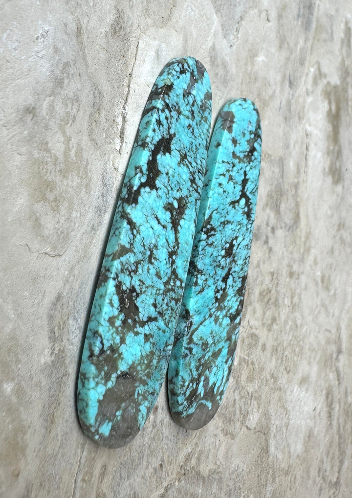 Kingman Turquoise (Arizona) BIG Matching Earring Slab Bead