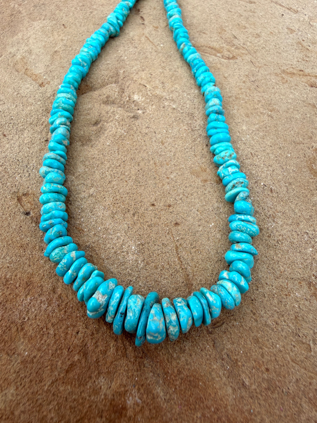 Kingman Turquoise (Arizona) Flat/Sliced Nugget Beads 6-13mm