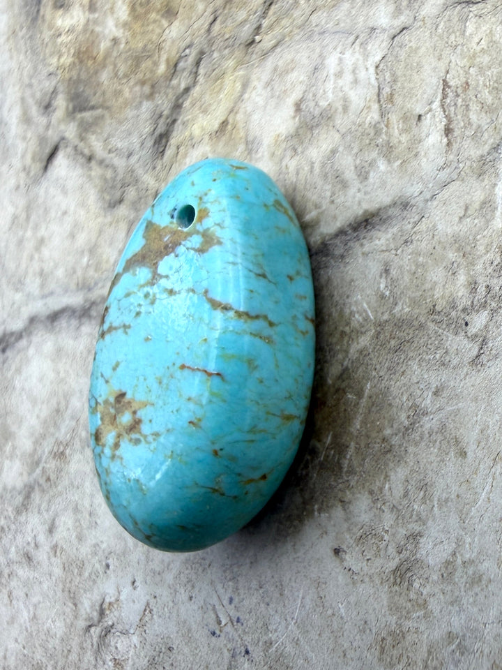 Kingman Turquoise (Arizona) Focal Pendant Bead 13x22mm