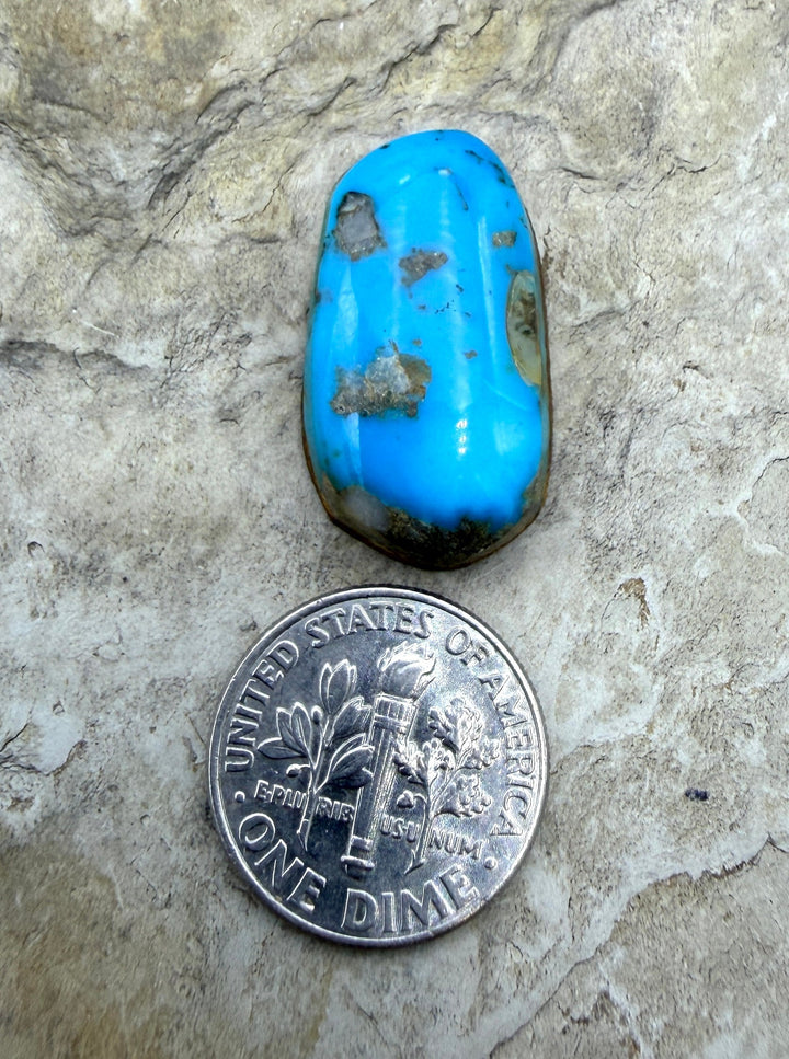 Kingman Turquoise (Arizona) Freeform Cabochon 14x25mm
