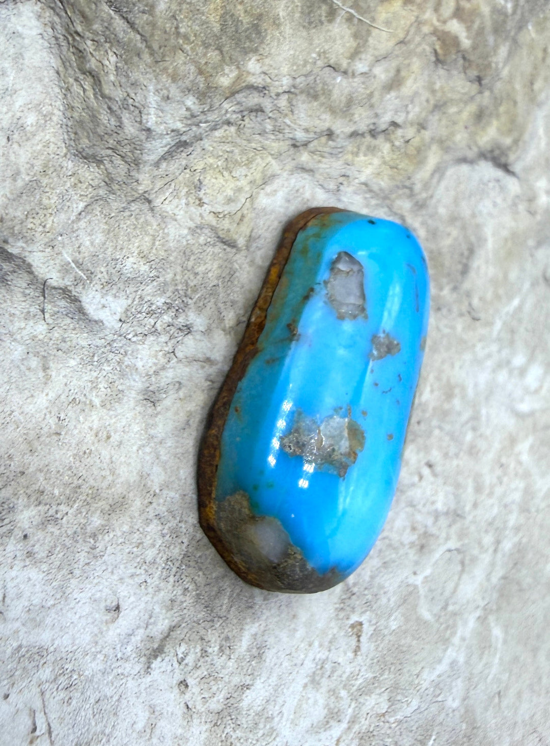 Kingman Turquoise (Arizona) Freeform Cabochon 14x25mm