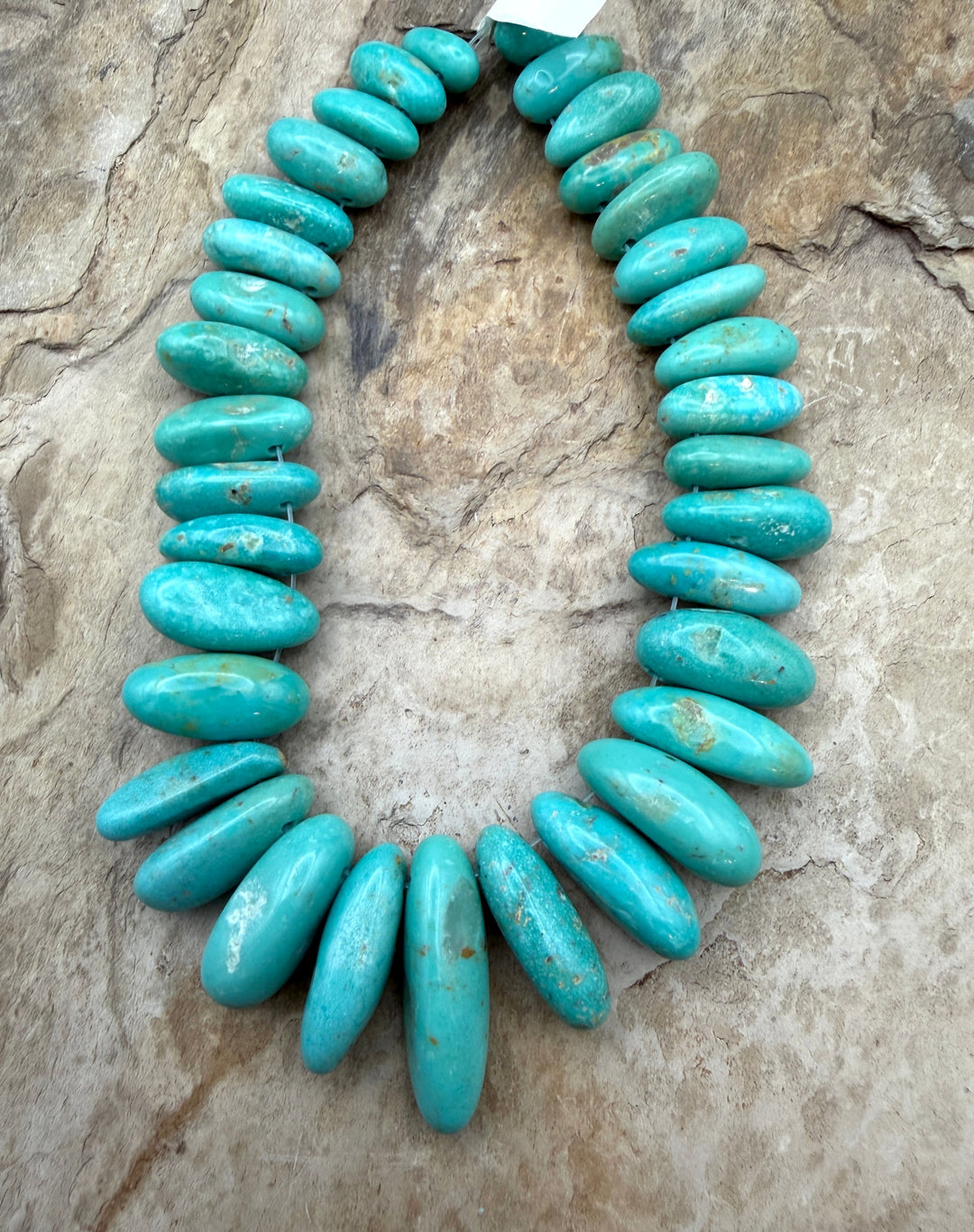 Kingman Turquoise (Arizona) Graduated Long Teardrop Nugget