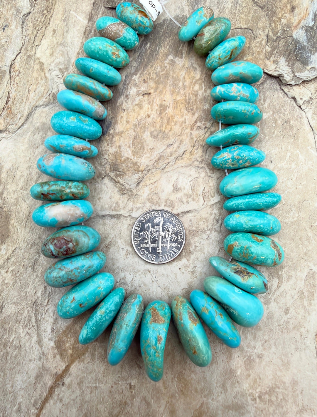 Kingman Turquoise (Arizona) Graduated Teardrop Nuggets