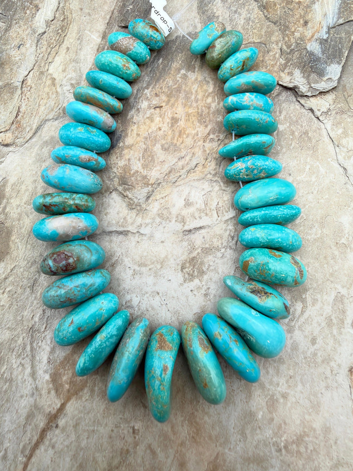Kingman Turquoise (Arizona) Graduated Teardrop Nuggets