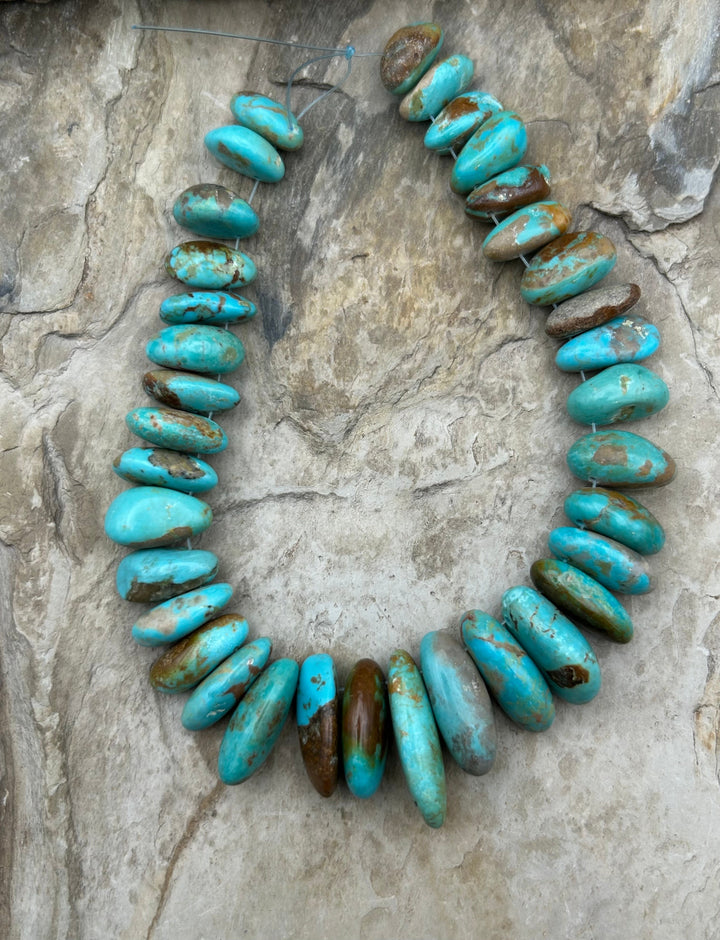 Kingman Turquoise (Arizona) Graduated Teardrop Nuggets