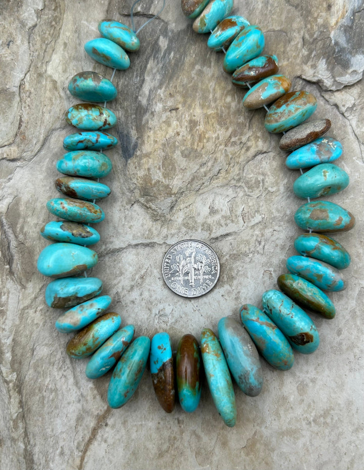 Kingman Turquoise (Arizona) Graduated Teardrop Nuggets
