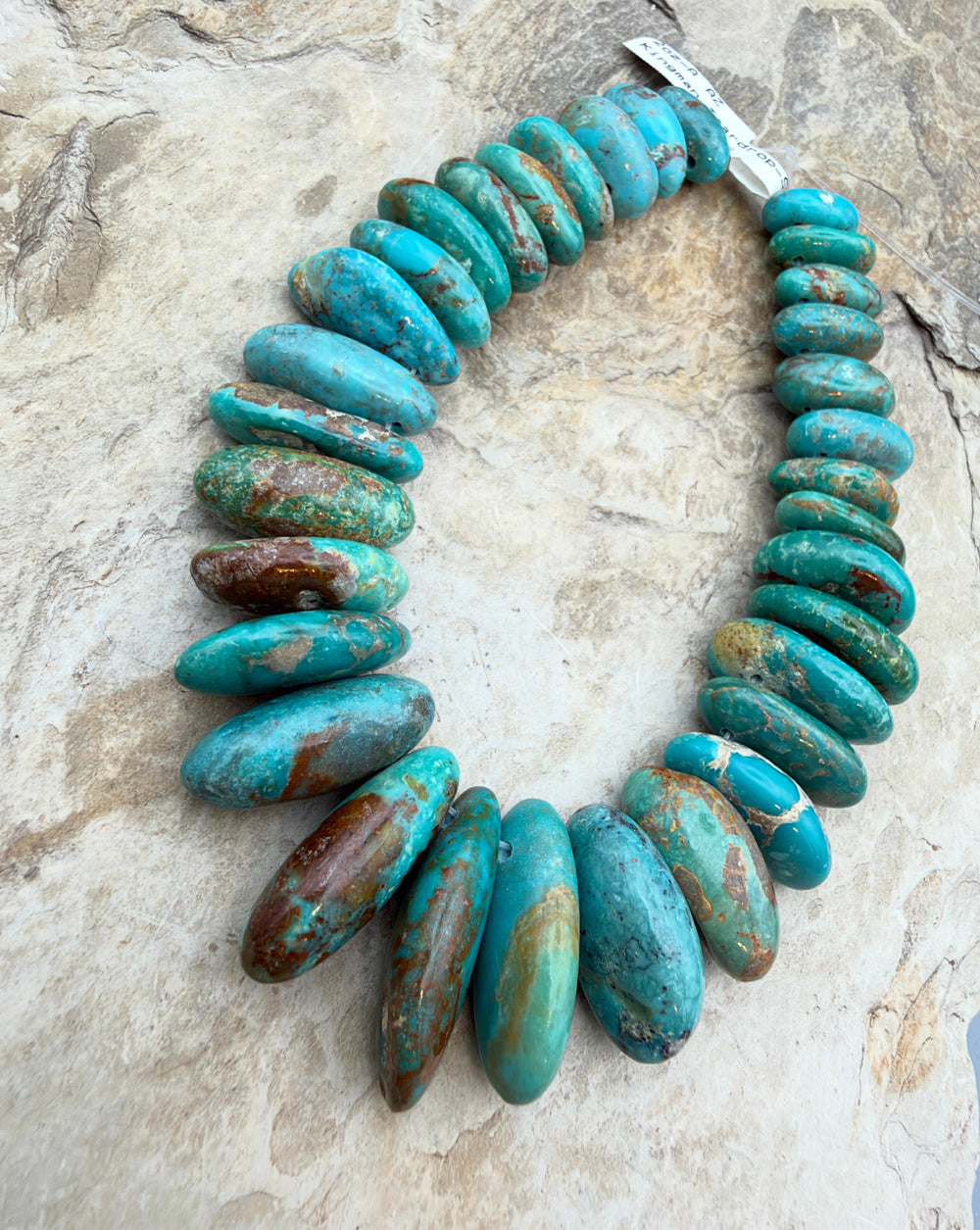 Kingman Turquoise (Arizona) Graduated Teardrop Nuggets