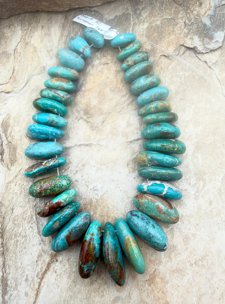 Kingman Turquoise (Arizona) Graduated Teardrop Nuggets