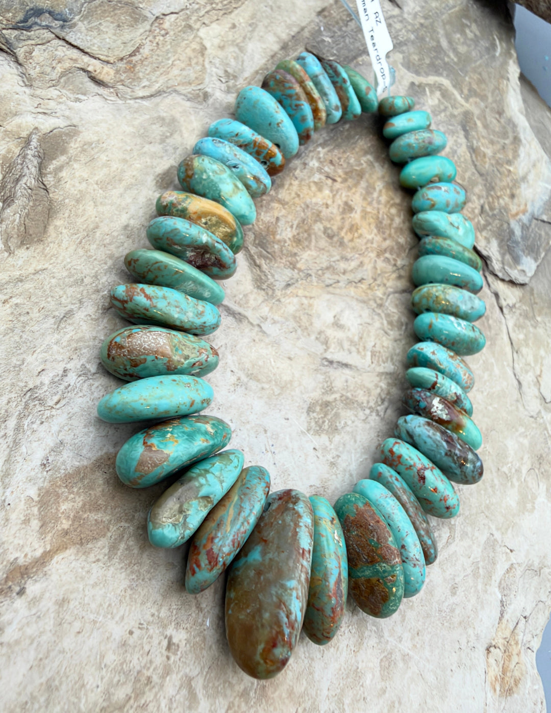 Kingman Turquoise (Arizona) Graduated Teardrop Nuggets