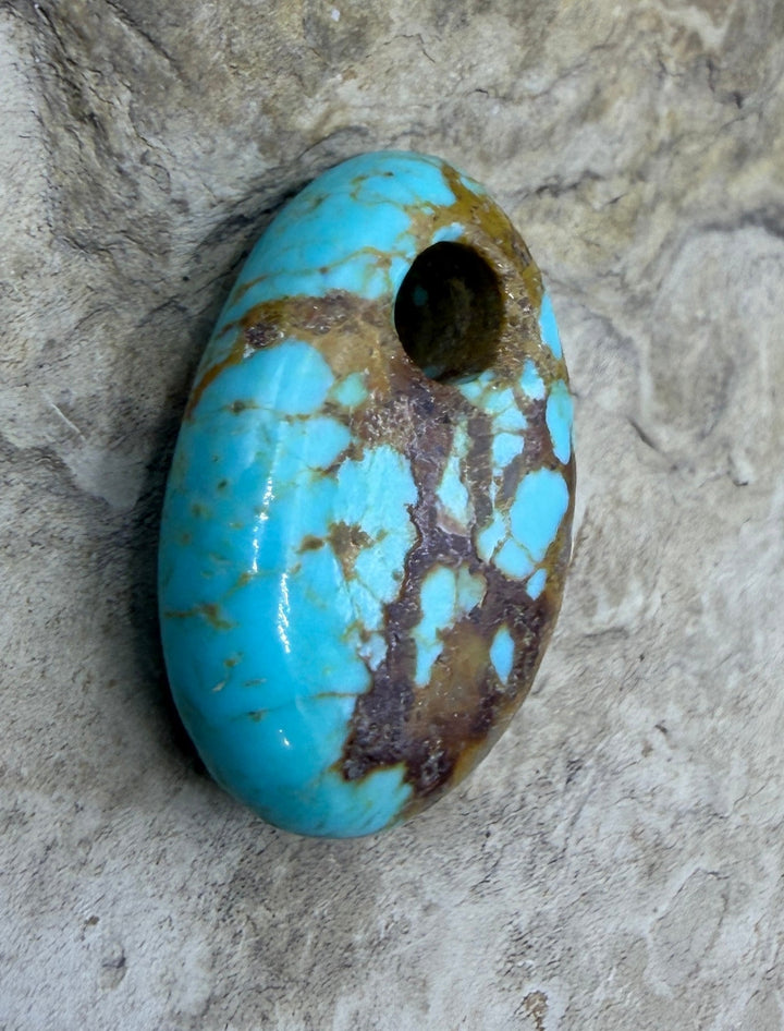 Kingman Turquoise (Arizona) (Large Hole) Focal Pendant Bead