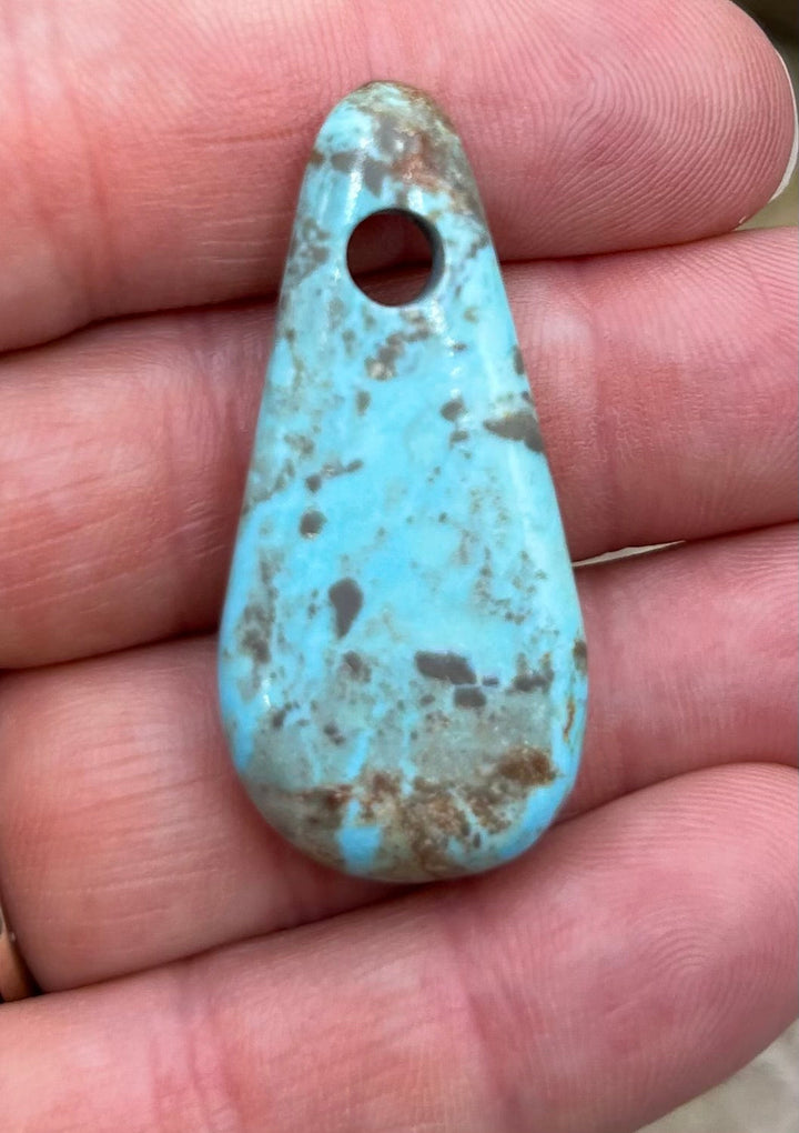 Kingman Turquoise (Arizona) (Large Hole) Focal Pendant Bead