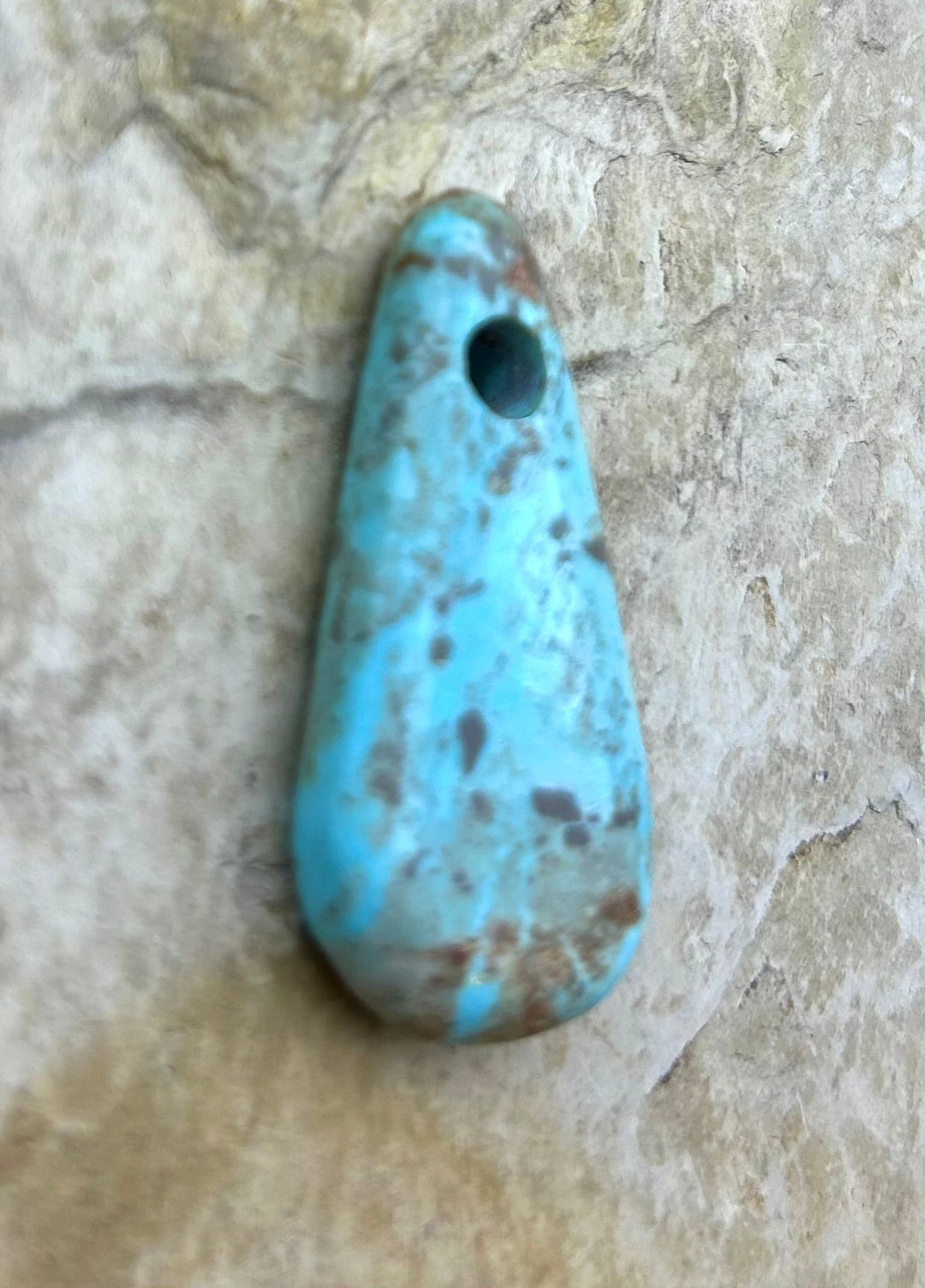 Kingman Turquoise (Arizona) (Large Hole) Focal Pendant Bead