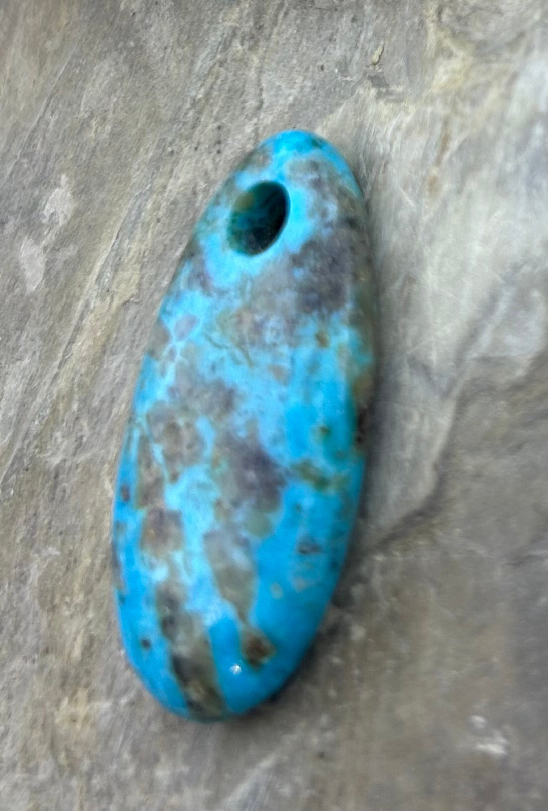 Kingman Turquoise (Arizona) (Large Hole) Focal Pendant Bead