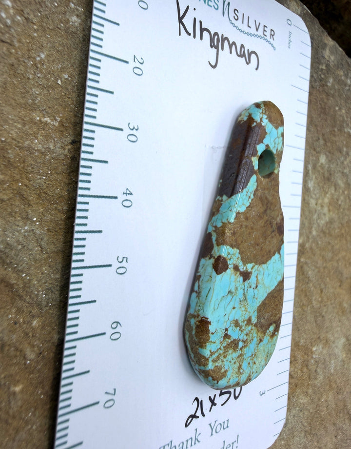 Kingman Turquoise (Arizona) (Large Hole) Focal Pendant Bead